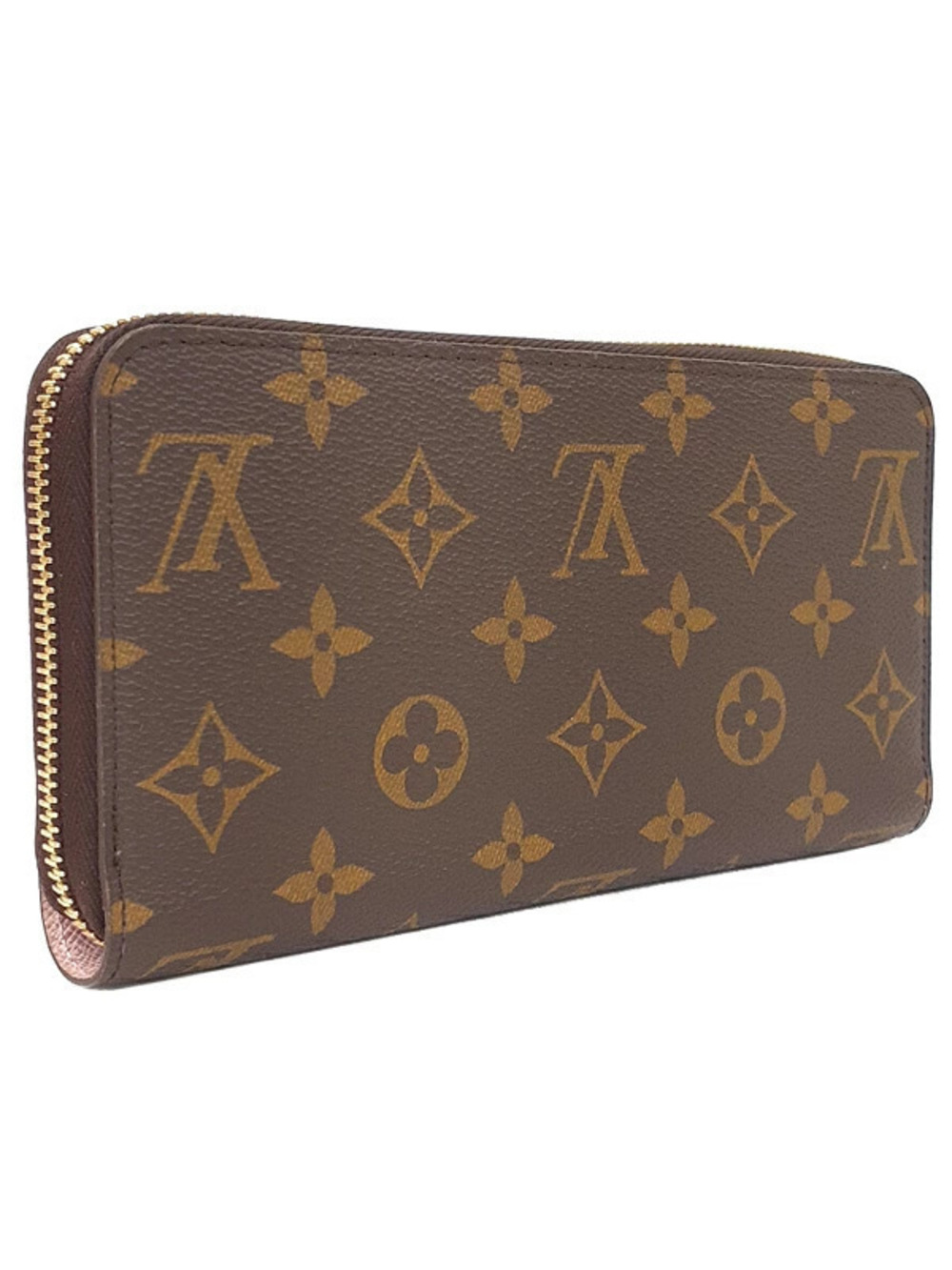 Louis Vuitton Zippy Monogram Round Long Zipper Wallet Brown